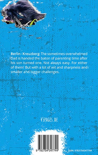 Backcover of Wow you see definitley chickenpox, blue background with a cat in the left upper corner